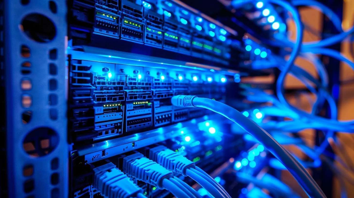 Coffret de brassage informatique dans une maison